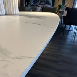 Bert Plantagie Esstische|Esstisch Belia Stein Dekton Natural Aura Gestell Blau Grau RAL 7031 Blue Grey