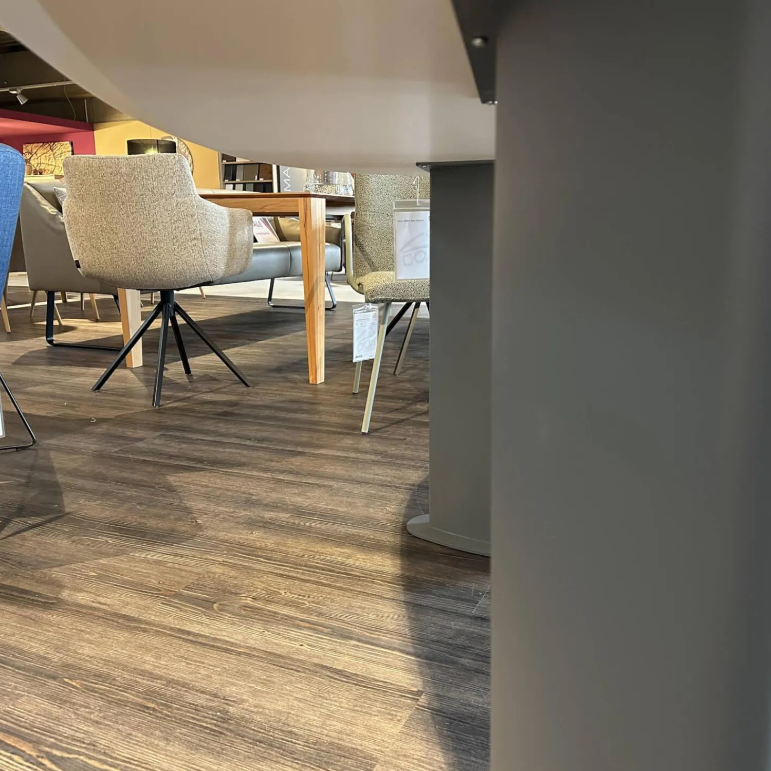 Bert Plantagie Esstische|Esstisch Belia Stein Dekton Natural Aura Gestell Blau Grau RAL 7031 Blue Grey