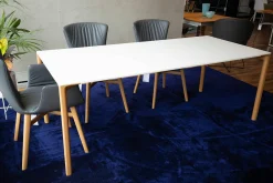 Kristalia Esstische|Esstisch Boiacca Platte Weiß Lackiert Gestell Eiche Hell