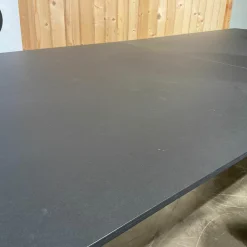 Hay Esstische|Esstisch Copenhague CPH 30 Platte Linoleum Schwarz Gestell Eiche Schwarz Lackiert Ausziehbar