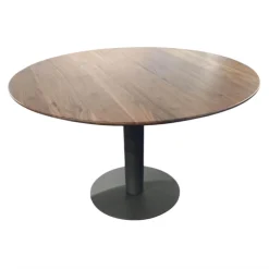 ASCO Esstische|Esstisch Domino Platte Nussbaum Massiv Tischfuß Schwarz