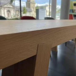 Porro Esstische|Esstisch Echtholz Dickfurnier Minimo Light Eiche Natur