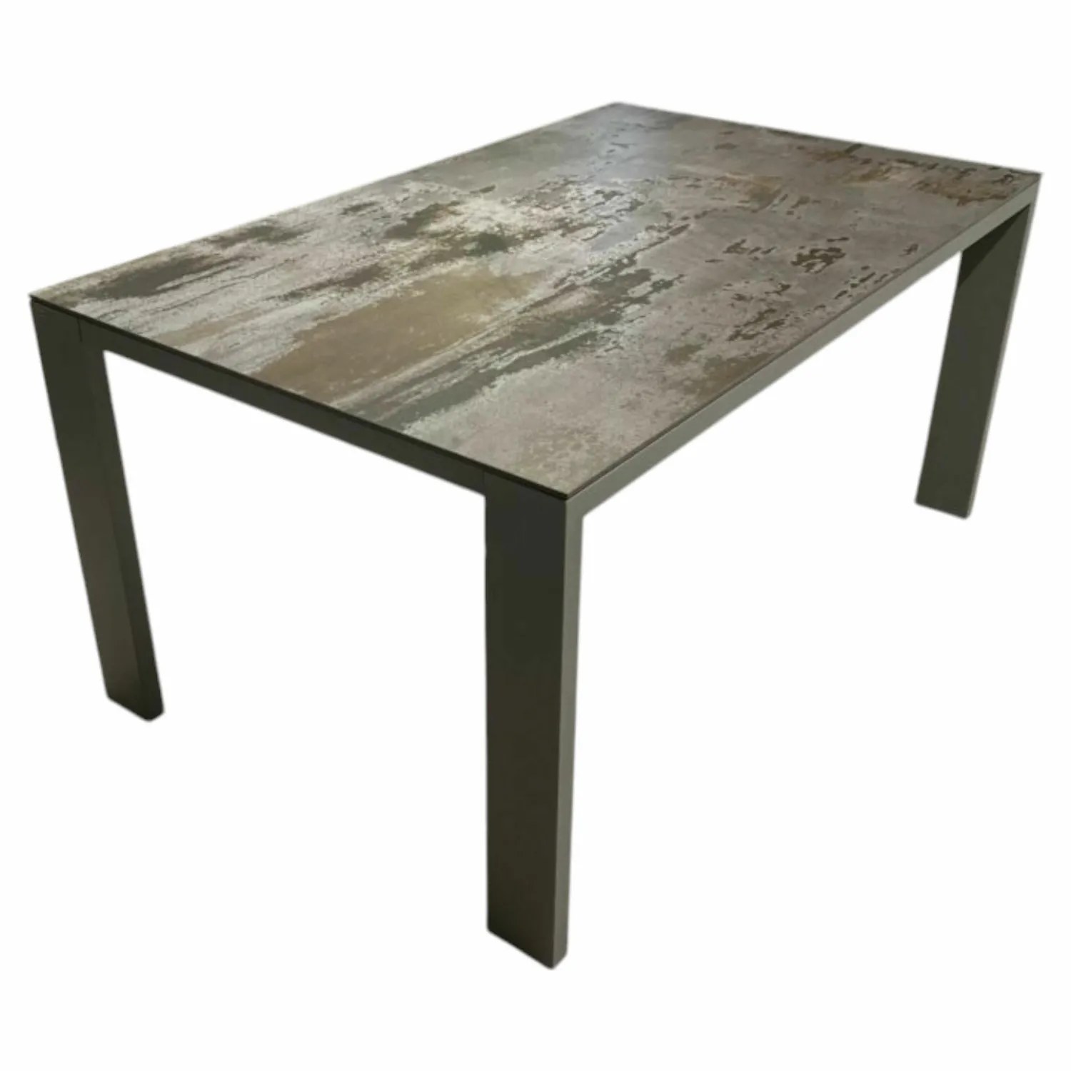 Bert Plantagie Esstische|Esstisch Edge Tischplatte Dekton Industrial Trilium Gestell Metall Stahlgrau