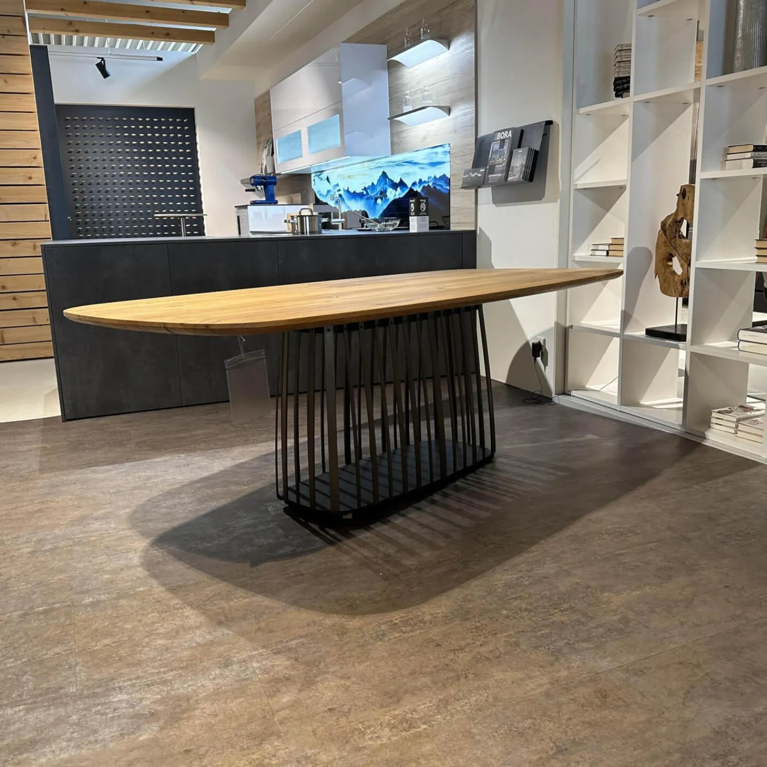 Janua Esstische|Esstisch Eiche Altholz Natur Geölt Gestell Aluminium Eloxiert C33 Bronze