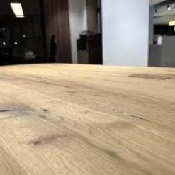 Janua Esstische|Esstisch Eiche Altholz Natur Geölt Gestell Aluminium Eloxiert C33 Bronze