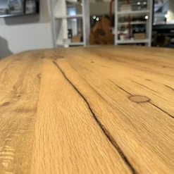 Janua Esstische|Esstisch Eiche Altholz Natur Geölt Gestell Aluminium Eloxiert C33 Bronze