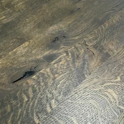 kf furniture Esstische|Esstisch Erik Eiche mit gerader Kante Gestell Rohstahl Kaltgewalzt