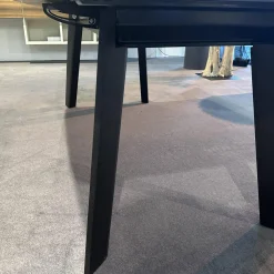 Draenert Esstische|Esstisch Fontana Stein Grafit Brown Grau Gestell Mooreiche Gebeizt Lackiert Schwarz