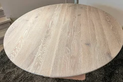 KFF Essgruppen|Esstisch Gaia Räuchereiche Massiv mit Stuhlgruppe Arva Light