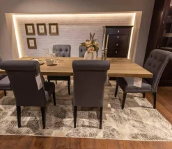 Lee & Lewis Essgruppen|Esstisch GM220 Polsterstuhl Frederik AP B Page Grey 65 Mit 6 Stühlen