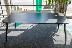 Gubi Esstische|Esstisch Dining Table Platte Esche Schwarz Semi Matt Lackiert