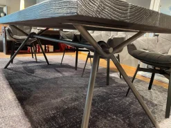 Riva1920 Esstische|Esstisch Iron Squared Eiche Vulcano Gestell Natureisen Matt Lackiert