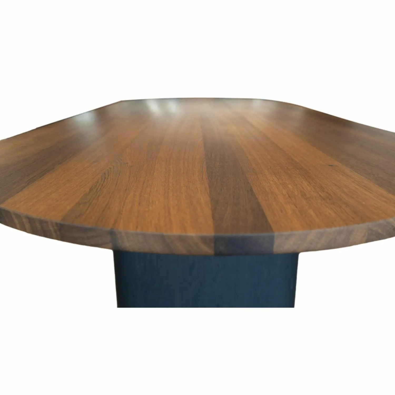 Arco Esstische|Esstisch Kami Oval Platte Eiche Dunkel Geräuchert C39 Geölt Gestell Eichenfurnier Schwarz