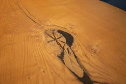 Scholtissek Esstische|Esstisch Kantara Tischplatte Knorrige Eiche Naturgeölt mit Naturkante Gestell Stahl