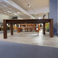 Wimmer Esstische|Esstisch Lyss Nussbaum Massiv Rustikal Geölt Ausklappbar Ohne Stühle