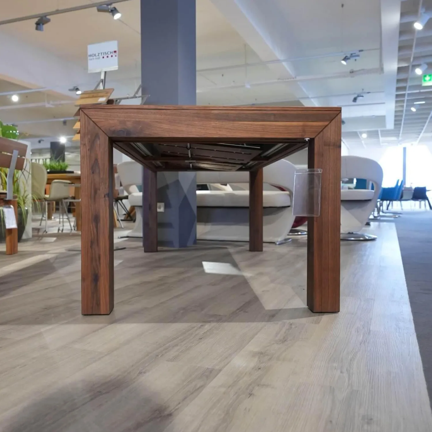 Wimmer Esstische|Esstisch Lyss Nussbaum Massiv Rustikal Geölt Ausklappbar Ohne Stühle