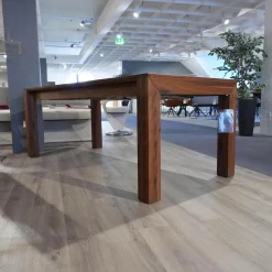 Wimmer Esstische|Esstisch Lyss Nussbaum Massiv Rustikal Geölt Ausklappbar Ohne Stühle