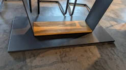 MCA Furniture Esstische|Esstisch Malambo Platte Balkeneiche Massiv Metall Schwarz Lackiert