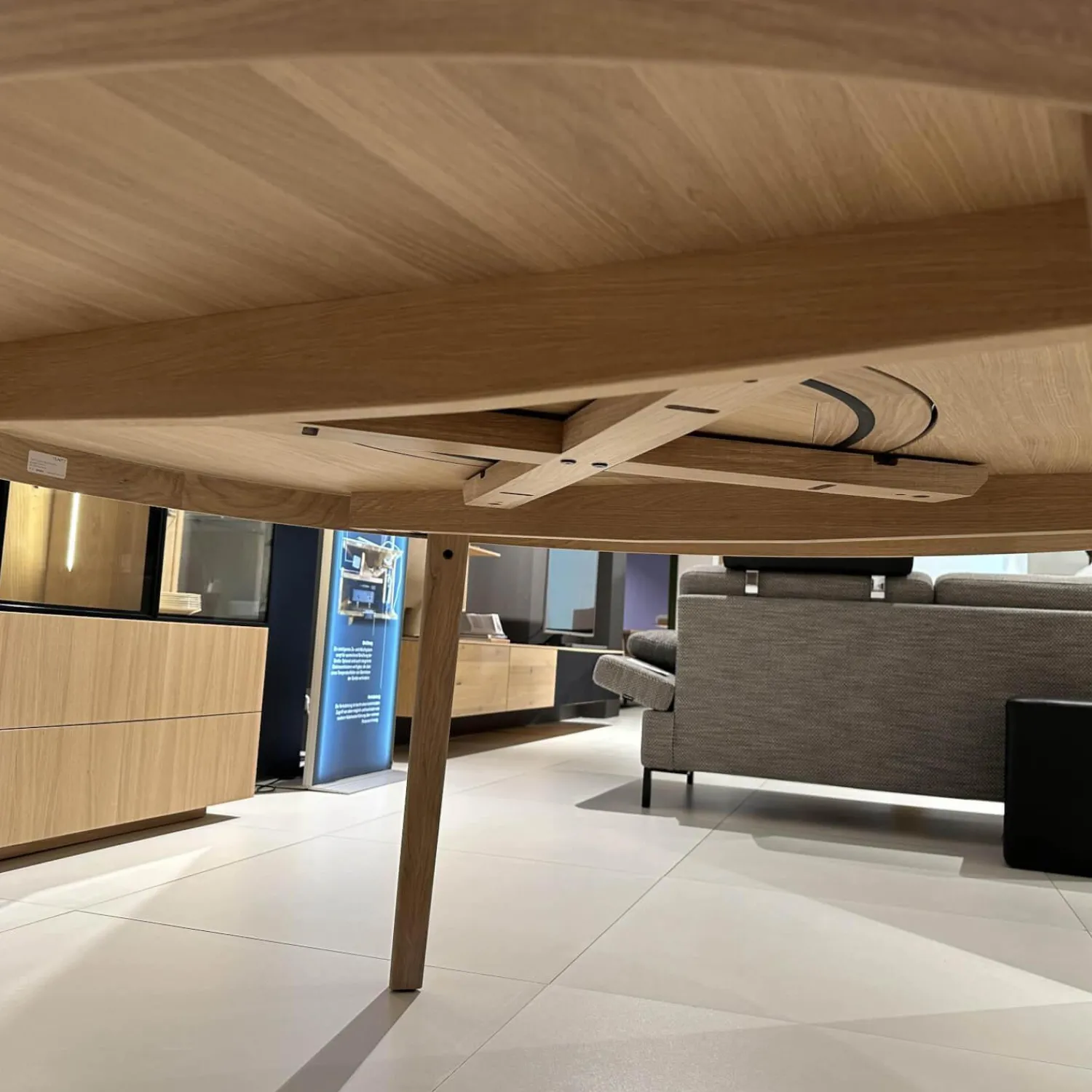 Team 7 Esstische|Esstisch Miró Eiche Weißöl Drehteller Keramik Arctic White