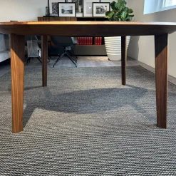 Team 7 Esstische|Esstisch Miró Nussbaum Natur Geölt Drehteller Keramik Basalt Black Schwarz Ohne Stühle