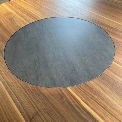 Team 7 Esstische|Esstisch Miró Nussbaum Natur Geölt Drehteller Keramik Basalt Black Schwarz Ohne Stühle