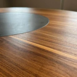 Team 7 Esstische|Esstisch Miró Nussbaum Natur Geölt Drehteller Keramik Basalt Black Schwarz Ohne Stühle