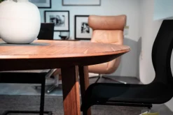 Team 7 Esstische|Esstisch Miró TKMI16 Nussbaum Natur Geölt Drehteller Keramik Basalt Black MP