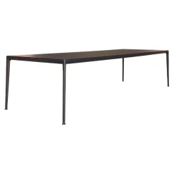 B&B Italia Esstische|Esstisch Mirto Platte Eiche Schwarz Gebürstet Gestell Schwarz Verchromt Lackiert