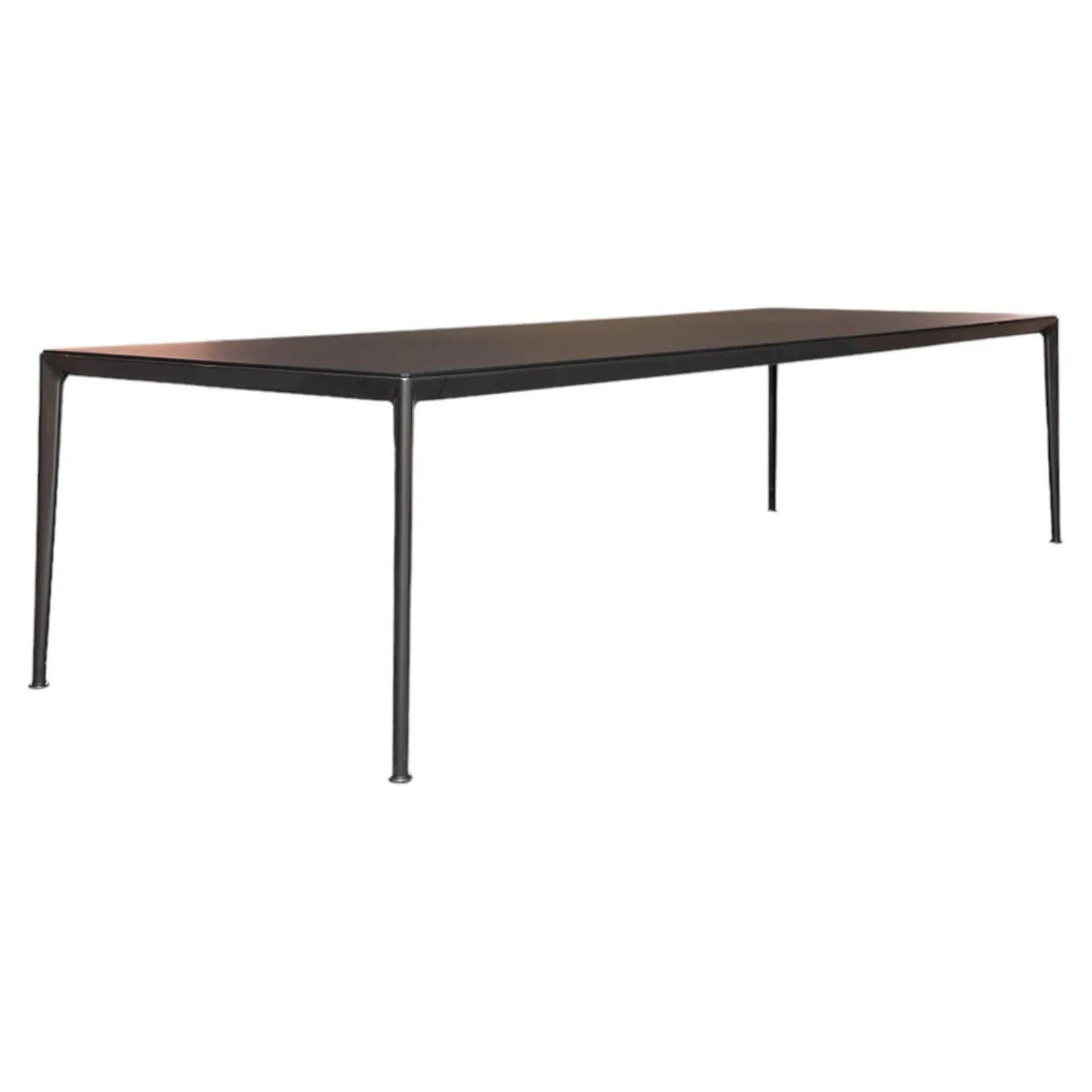 B&B Italia Esstische|Esstisch Mirto Platte Eiche Schwarz Gebürstet Gestell Schwarz Verchromt Lackiert