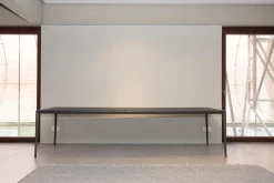 B&B Italia Esstische|Esstisch Mirto Platte Eiche Schwarz Gebürstet Gestell Schwarz Verchromt Lackiert