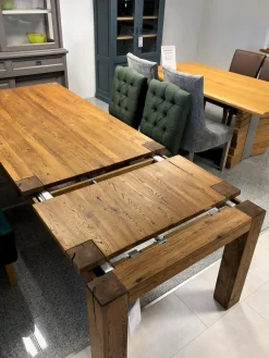 Dudinger Esstische|Esstisch Modell Vanessa Wildeiche Vollmassiv Cognac Geölt