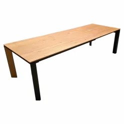 Niehoff Esstische|Esstisch Monaco M513-86-078 Eiche Echtholzfurnier Tischbeine Metallprofil Schwarz Ausziehbar