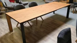 Niehoff Esstische|Esstisch Monaco M513-86-078 Eiche Echtholzfurnier Tischbeine Metallprofil Schwarz Ausziehbar