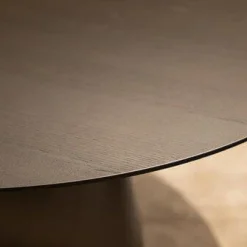 Poliform Esstische|Esstisch Monolith Platte Ulme Schwarz Gestell Bronzo Schwarz Matt