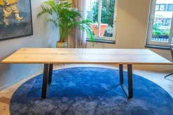 Team 7 Esstische|Esstisch Nox Eiche Weißgeölt Gestell Metall Schwarz Matt