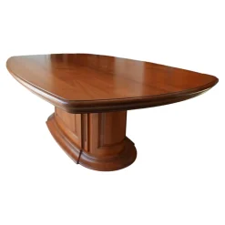 Baur Esstische|Esstisch Oval Bootsform Unikat Kirschbaum Mit Tür im Sockel