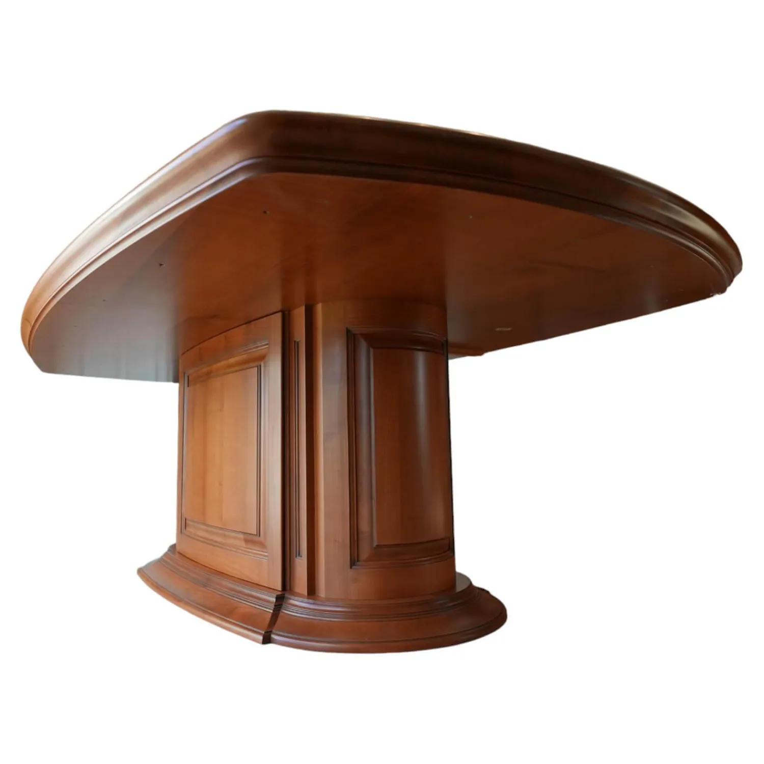 Baur Esstische|Esstisch Oval Bootsform Unikat Kirschbaum Mit Tür im Sockel