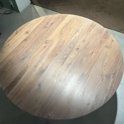 Bert Plantagie Esstische|Esstisch Oval Platte Nuss Knorrig Heel Geölt Gestell Schwarz Fein Struktur