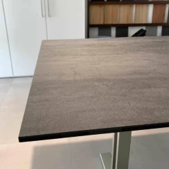 Ronald Schmitt Design Esstische|Esstisch P 4810/E Tisch Keramik Zement Anthrazit Ausziehbar