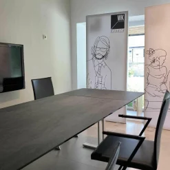 Ronald Schmitt Design Esstische|Esstisch P 4810/E Tisch Keramik Zement Anthrazit Ausziehbar