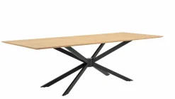 Nouvion Esstische|Esstisch Phoenix Bambus Farbe Eiche Bianco Geölt Gestell Metall Schwarz Pulverbeschichtet