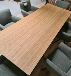 Nouvion Esstische|Esstisch Phoenix Bambus Farbe Eiche Bianco Geölt Gestell Metall Schwarz Pulverbeschichtet