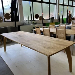 Scholtissek Esstische|Esstisch Rasant Knorrige Eiche Natur Geölt Äste Mit Harz Ausgegossen Inklusive Auszug