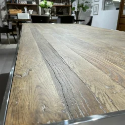 Richmond Esstische|Esstisch Ulmenholz Gestell Edelstahl