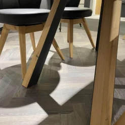 Hartmann Esstische|Esstisch Runa 8410 Kerneiche Natur Massiv Oberfläche Gebürstet Inklusive Kopfauszüge Ohne Stühle