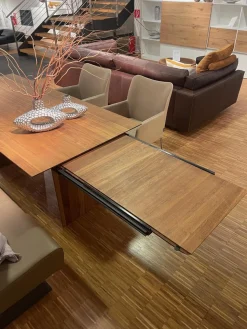 Rodam Esstische|Esstisch Sigma Eiche Massiv Geräuchert Inklusive Auszug