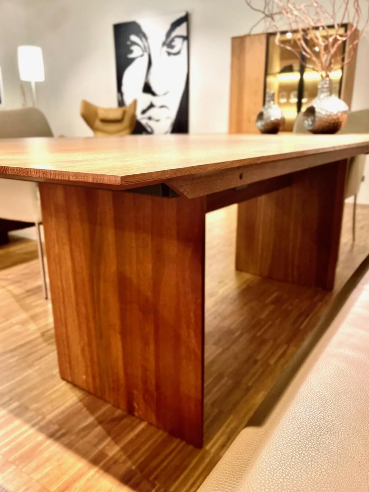 Rodam Esstische|Esstisch Sigma Eiche Massiv Geräuchert Inklusive Auszug