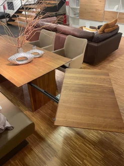 Rodam Esstische|Esstisch Sigma Eiche Massiv Geräuchert Inklusive Auszug