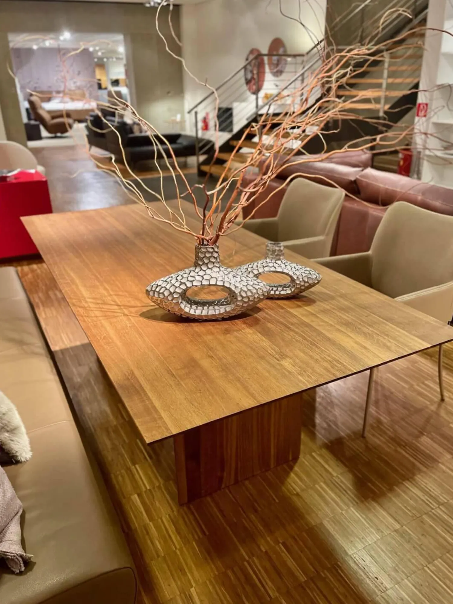 Rodam Esstische|Esstisch Sigma Eiche Massiv Geräuchert Inklusive Auszug