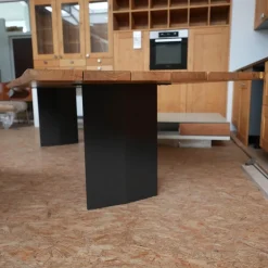 Riva1920 Esstische|Esstisch Sky-Briccola SM Platte Gewachst Gestell In Rautenform Irondust Lackiert Anthrazitgrau